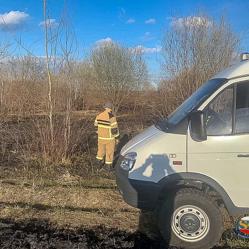 В поселке Боголюбово Владимирской области потушен ландшафтный пожар