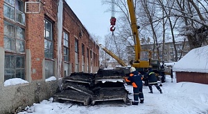 Владимирские спасатели участвовали в проведении аварийно-восстановительных работ на месте обрушения кровли котельной в Муроме