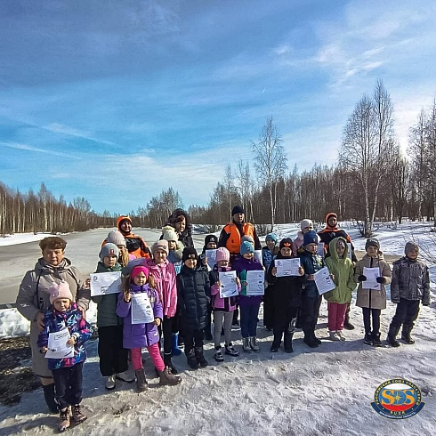 18 учеников Мирновской школы во Владимирской области узнали о правилах спасения людей, провалившихся под лед